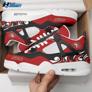 San Francisco 49ers Us Style Football Team Air Jordan 4 Nfl Sneakers 3