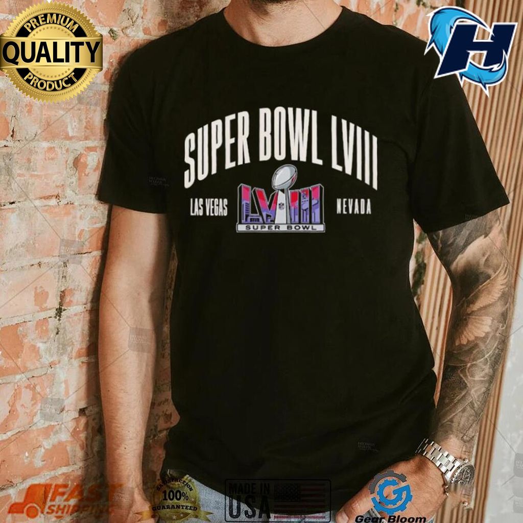 Super Bowl Lviii Colorblocke Las Vegas Nevada Shirt