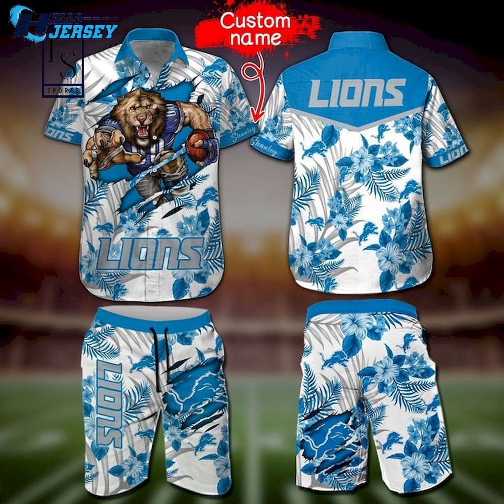 This Is Detroit Lions Mascot Hawaiian Shirt And Short
