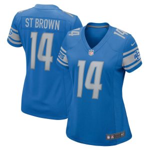 Women's Detroit Lions Amon Ra St. Brown Game Player Jersey Blue (1) result
