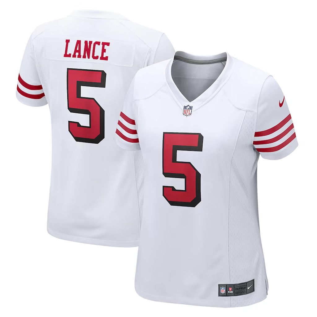 Women's San Francisco 49ers Trey Lance Player Jersey White