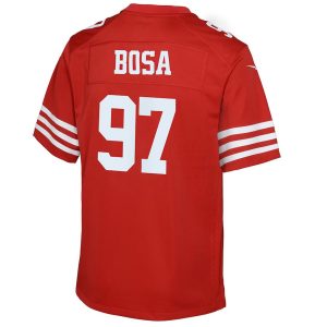 Youth San Francisco 49ers Nick Bosa Scarlet Game Jersey 3