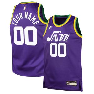 Youth Utah Jazz Custom Hardwood Classic Edition Swingman Jersey