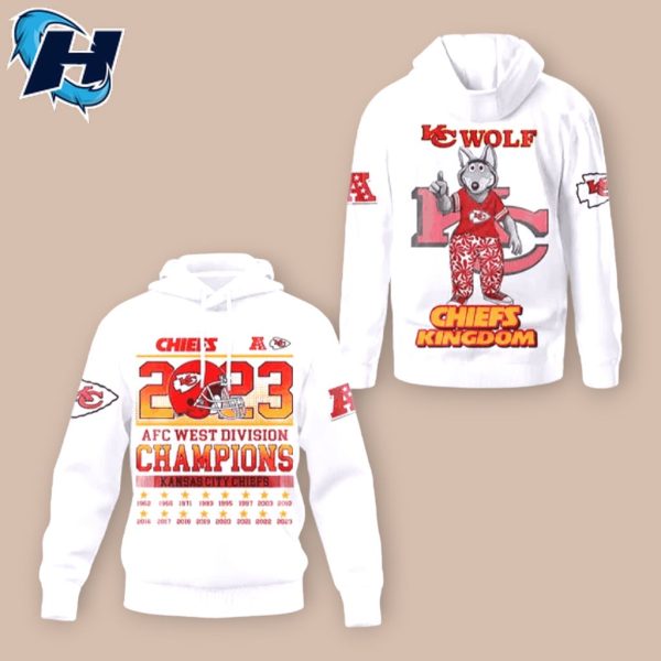 2023 AFC West Division Champs KC Wolf Chiefs Kingdom Hoodie