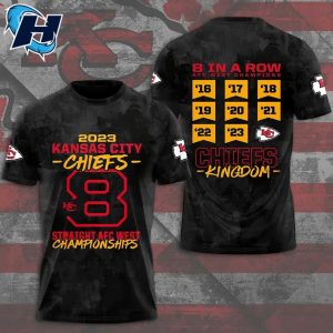 2023 Chiefs Straight AFC West Championship 3D Shirt 1