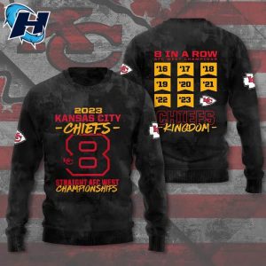 2023 Chiefs Straight AFC West Championship 3D Shirt 2