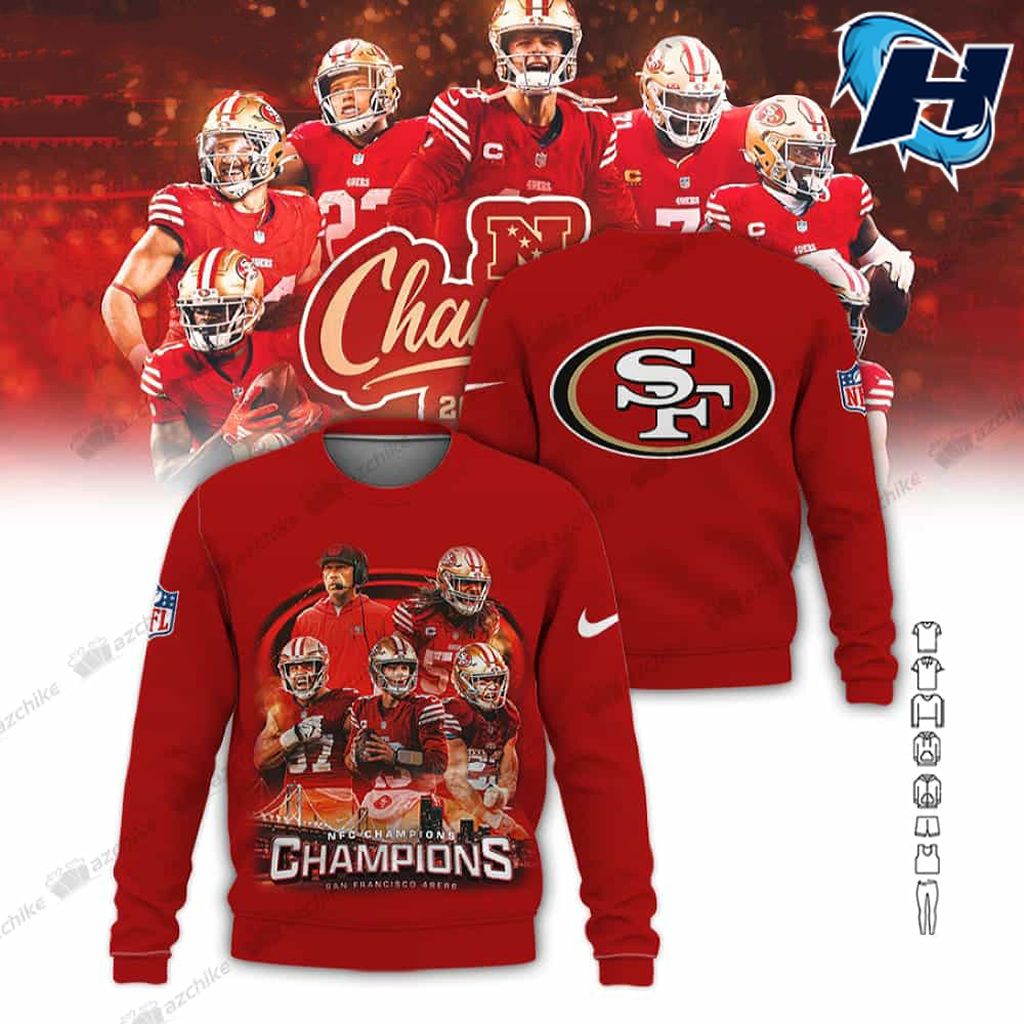 2023 NFC CHAMPIONS SF 49ers All Over Printed Hoodie