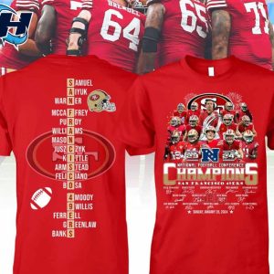 49ers 2024 NFC CHAMPIONS Signature Two Sided Shirt 1