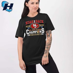 49ers Back To Back 2023 NFC West Division Champions Shirt 2