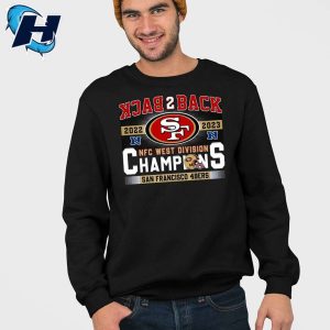49ers Back To Back 2023 NFC West Division Champions Shirt 3