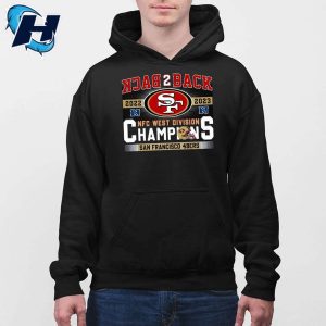 49ers Back To Back 2023 NFC West Division Champions Shirt 4