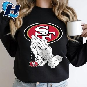 49ers Praying Hands San Francisco 49ers T Shirt 3