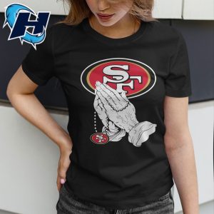 49ers Praying Hands San Francisco 49ers T Shirt 5