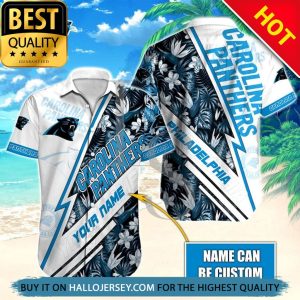 Carolina Panthers Aloha Custom Name Hawaiian Shirt