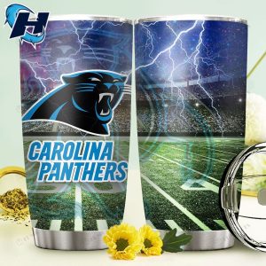 Carolina Panthers On Stadium American Football Team Logo Tumbler