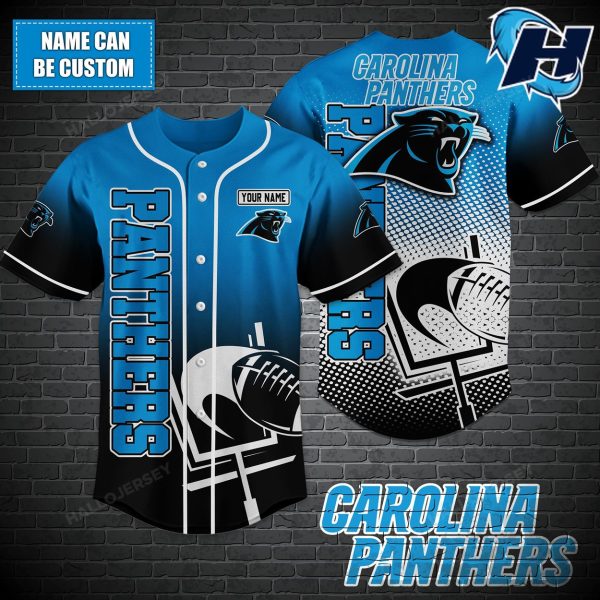 Carolina Panthers Custom Baseball Shirt