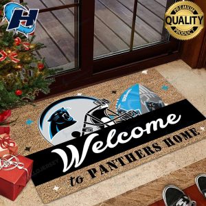 Carolina Panthers Football Decor Welcome Doormat