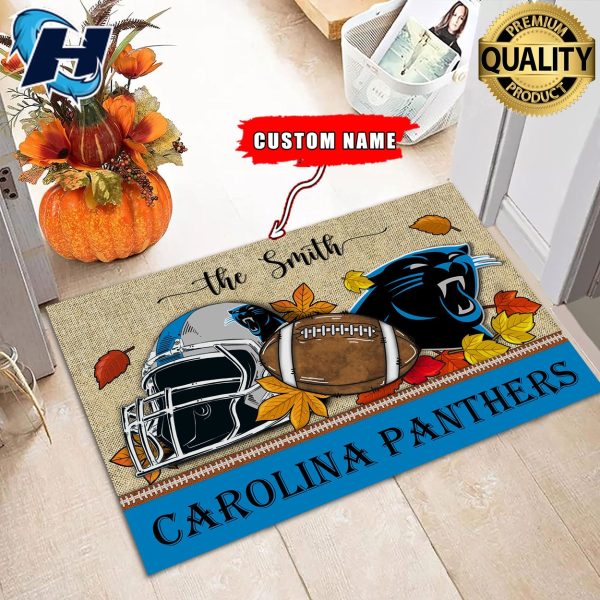 Carolina Panthers Football Fall Doormat
