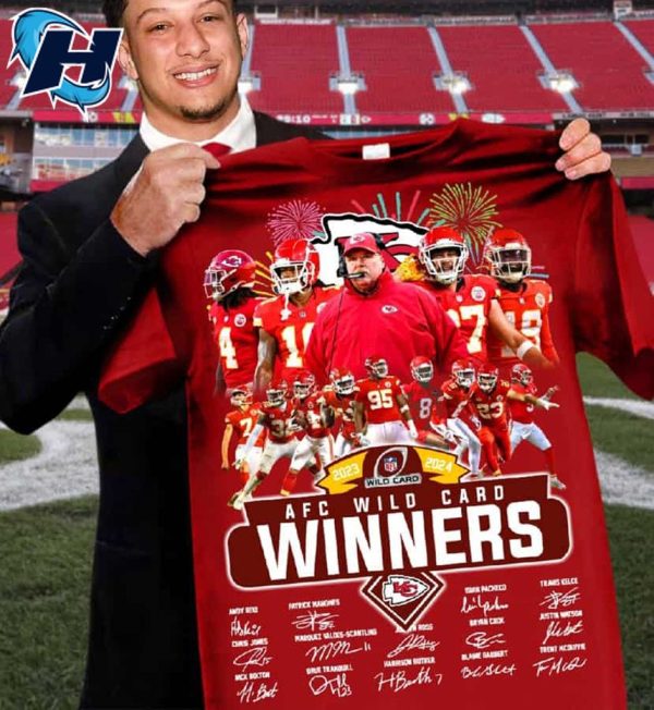 2023 2024 AFC Wild Card Winners Signature Chiefs Shirt