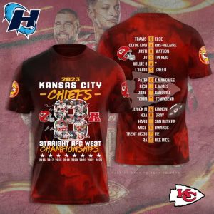 Chiefs 2023 8 In A Row AFC West Champions Football Shirt