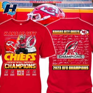 Chiefs 2023 CHAMPIONS Signature American Football Shirt