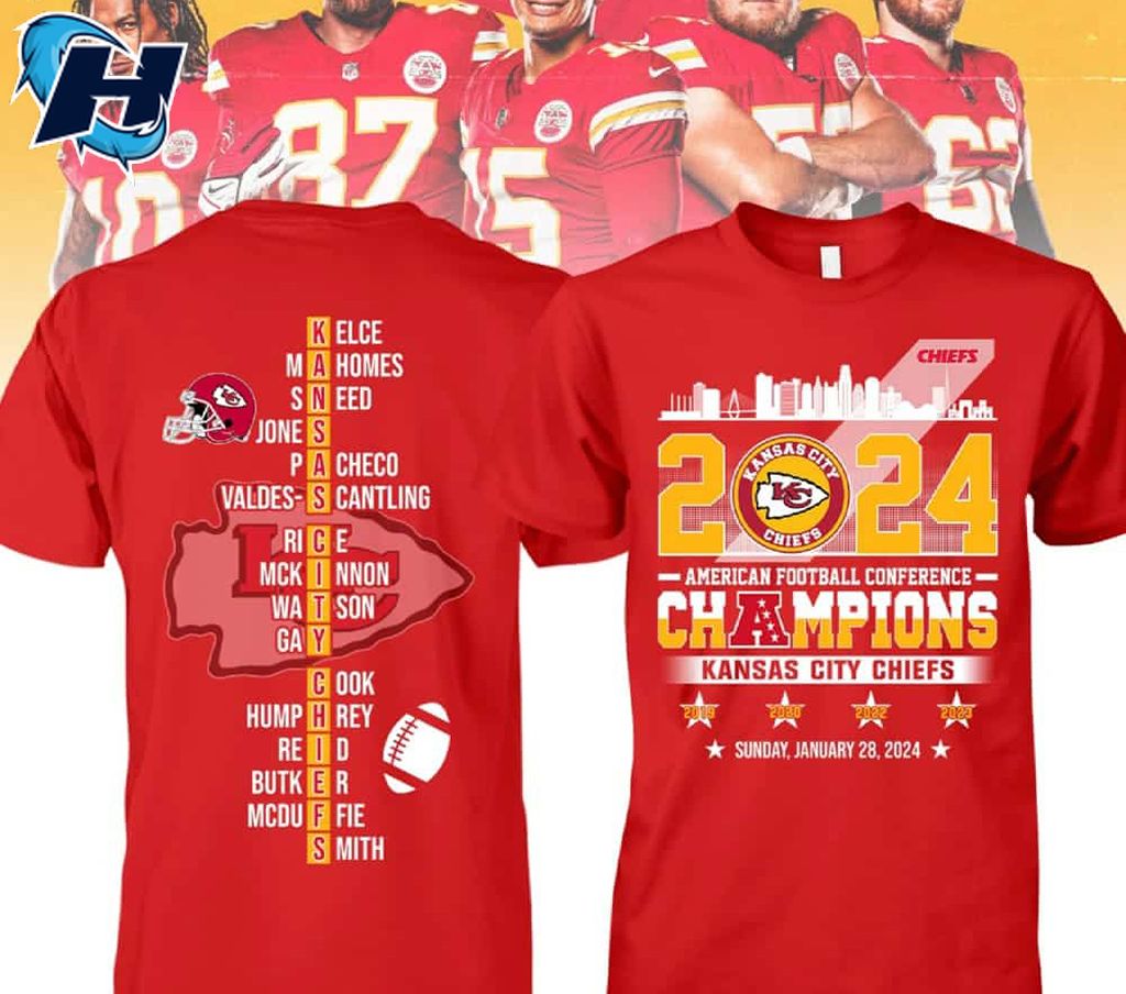 Chiefs 2024 Afc Champions Two-Sided Shirt
