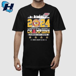 Chiefs 2024 AFC CHAMPIONS Two Sided Shirt 2
