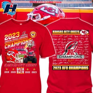 Chiefs American Football CHAMPIONS Signature Shirt 2023 Championship 1