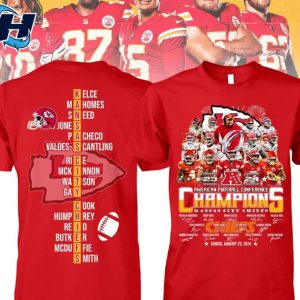 Chiefs American Football Conference CHAMPIONS 2024 Signature Shirt 1