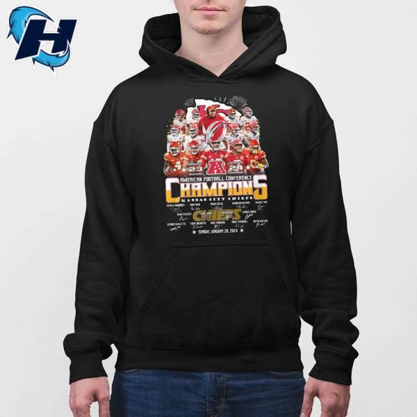 Chiefs American Football Conference CHAMPIONS 2024 Signature Shirt