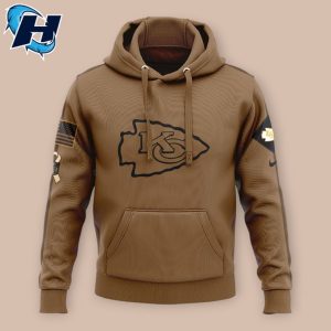 Chiefs Salute To Service Veterans Day Brown Hoodie 1