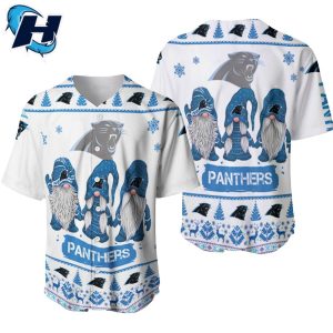 Carolina Panthers Christmas Gnomes Ugly Sweatshirt 3D Baseball Jersey