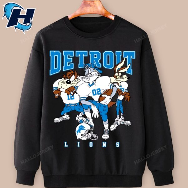 Detroit Lions Bugs Bunny And Taz Player T-Shirt