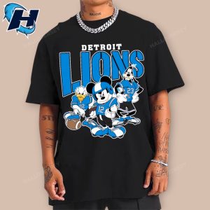 Detroit Lions Mickey Donald Duck And Goofy T-Shirt