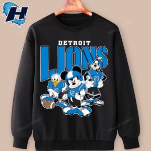 Detroit Lions Mickey Donald Duck And Goofy T Shirt 3