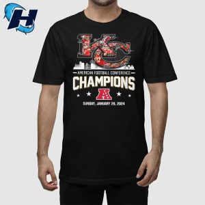 KC Chiefs AFC CHAMPIONS 2023 2024 Signature Two Sided Shirt 1