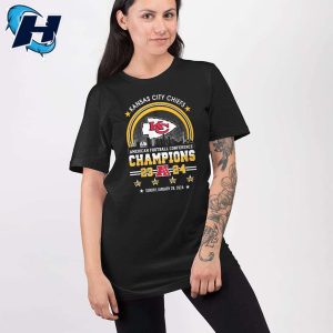 KC Chiefs AFC CHAMPIONS 2023 2024 Two Sided Shirt 3