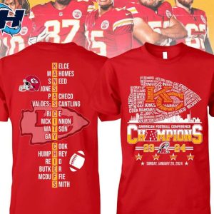 KC Chiefs American Football Conference CHAMPIONS 2024 Shirt 1