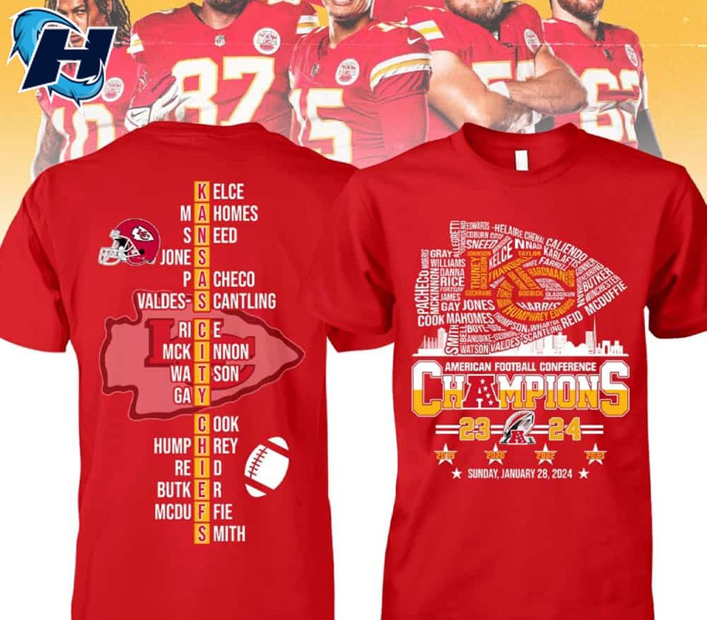 KC Chiefs Conference CHAMPIONS 2024 American Football Shirt