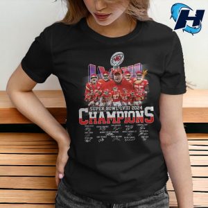 Kansas City Chiefs Super Bowl LVIII 2024 Champions Signatures T Shirt 2