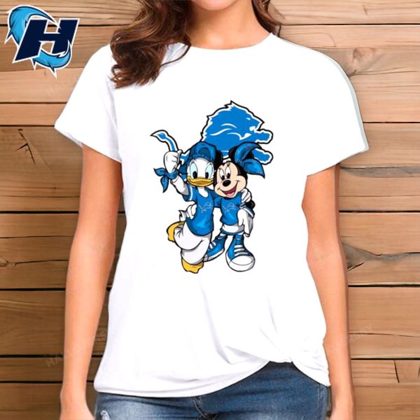 Minnie And Daisy Duck Fans Detroit Lions T-Shirt