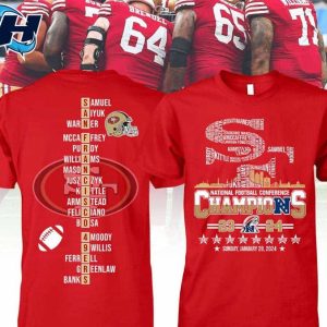 SF 49ers 2024 NFC CHAMPIONShip Two Sided Shirt 1