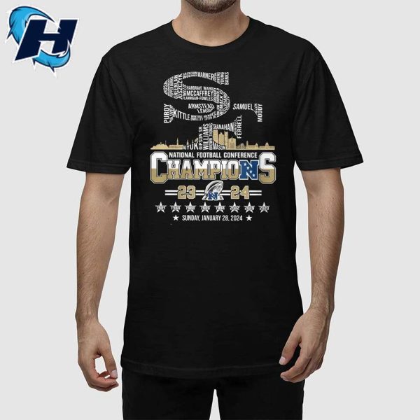 SF 49ers 2024 Nfc Championship Two-Sided Shirt