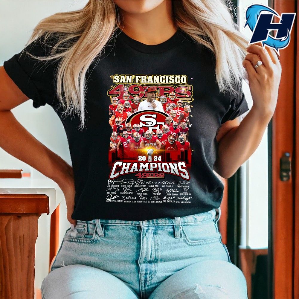 SF 49ers Super Bowl Champions Shirt Nfl Niners Signature T-Shirt