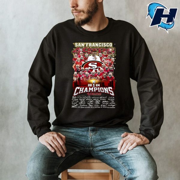 SF 49ers Super Bowl Champions Shirt Nfl Niners Signature T-Shirt