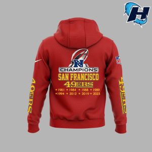 SF 49ers Are All In 8 NFC Champions 2023 3D Hoodie 3