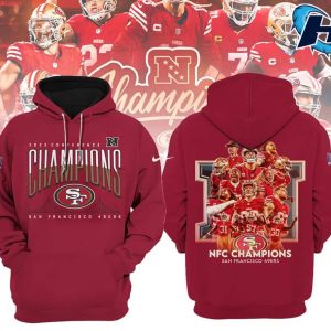 SF 49ers NFC 2023 Champions 3D Hoodie