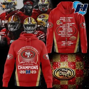 SF 49ers NFC West Champions 2023 All Over Print Hoodie 1