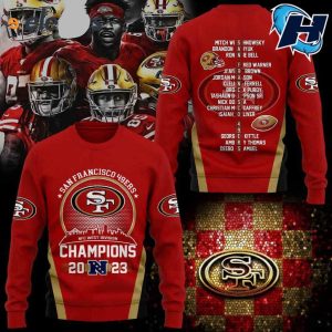 SF 49ers NFC West Champions 2023 All Over Print Hoodie 2