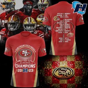 SF 49ers NFC West Champions 2023 All Over Print Hoodie 3